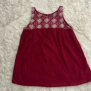 Abercrombie & Fitch tank, xs, burgundy/white